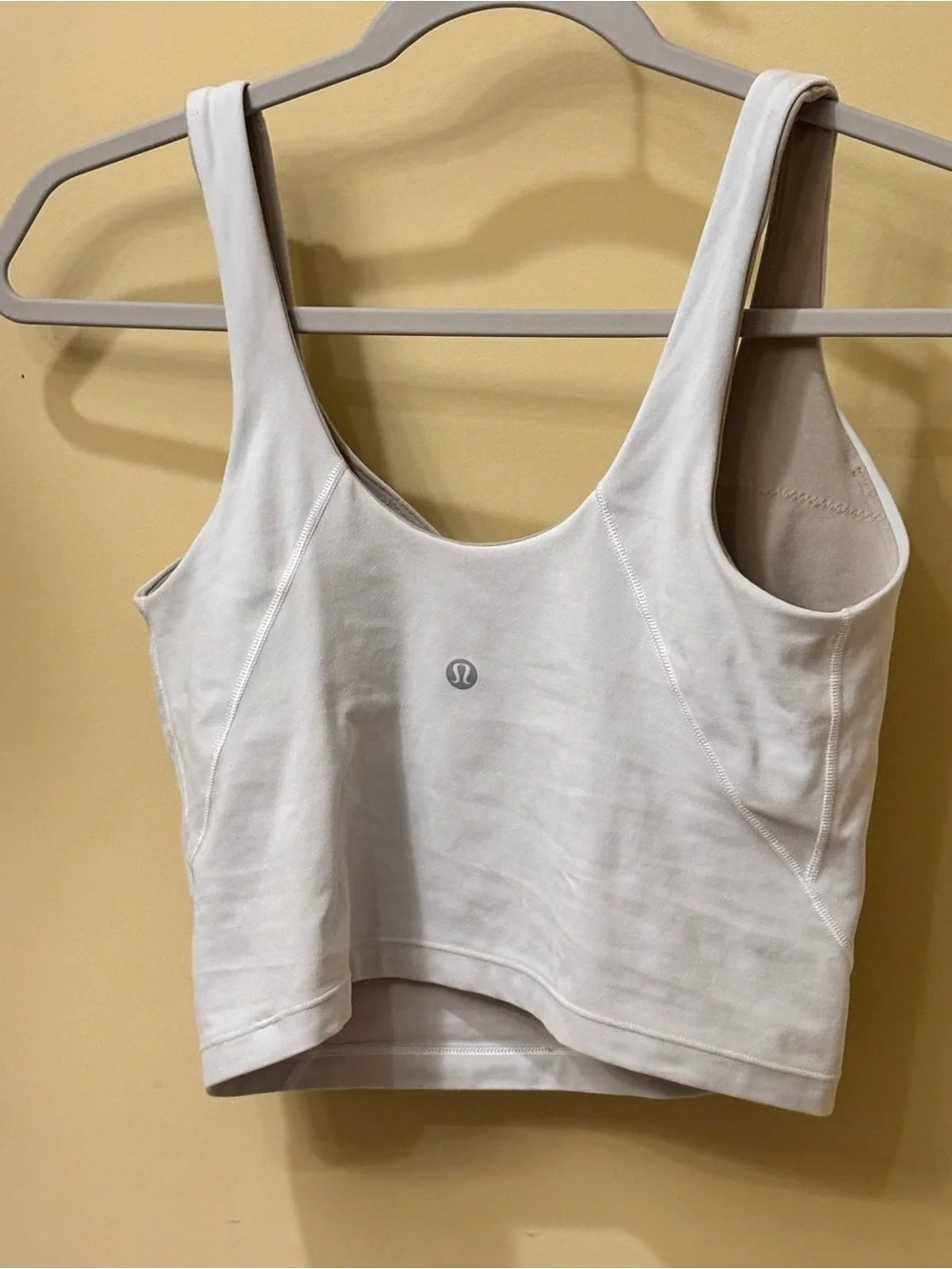 lululemon athletica White Scoop Neck Sports Bra Tank Size 6 - Picture 2 of 4